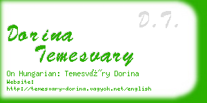 dorina temesvary business card